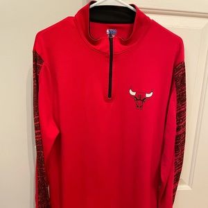 Chicago Bulls Large 1/4 Long Sleeve Zip